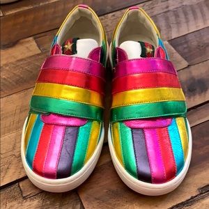 Authentic Gucci Girls Metallic sneakers